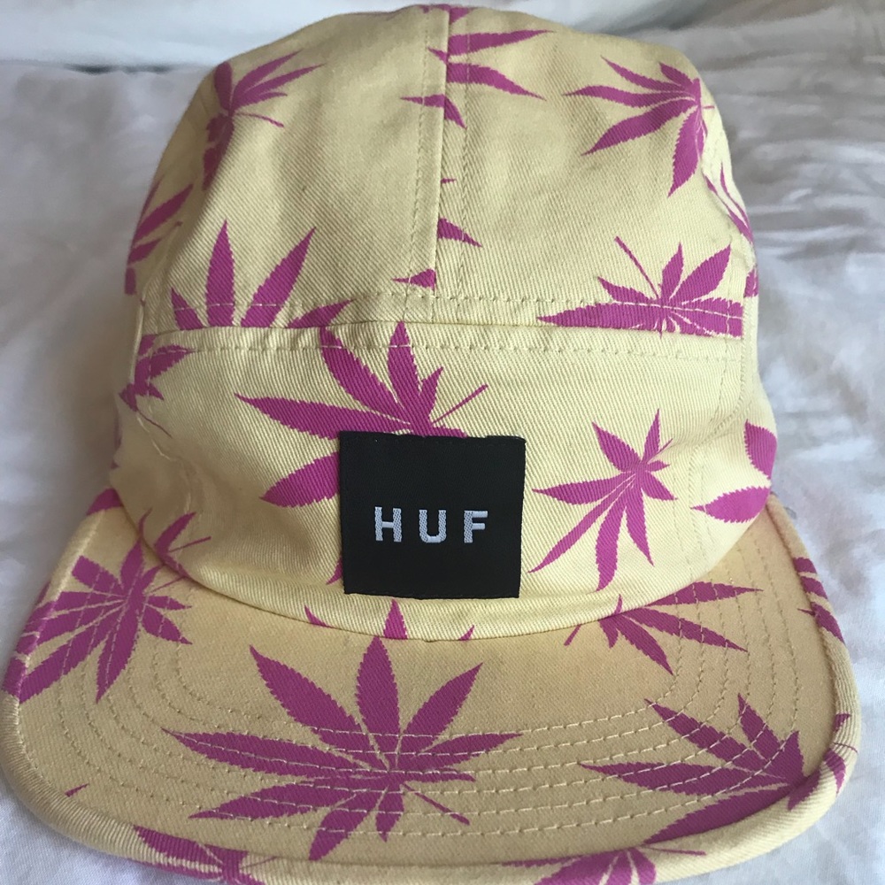 HUF pink plant life 5 panel perfect condition